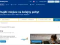 Strona główna Booking.com z polem wyszukiwania noclegów i ofertami podróży.