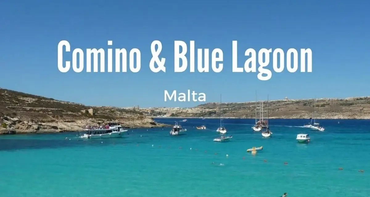 Błękitna laguna na Malcie, Comino & Blue Lagoon. Woda krystalicznie czysta, łodzie i plaże zapraszają do kąpieli.