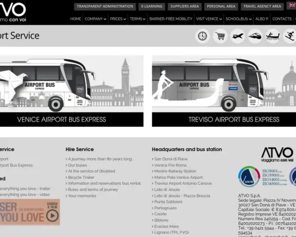 Jak dojechać z lotniska Wenecja Treviso do centrum? Autobus ATVO Treviso Airport Bus Express.