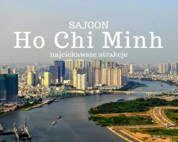 Widok na panoramę Sajgonu (Ho Chi Minh) z rzeką i nowoczesnymi budynkami.